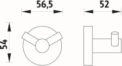 Nimco Unix - Dubbele Handdoekhaak, Chroom UN 13053-26 -Badkamer Paradijs 006cc10eb37862317a6a9015