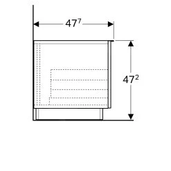 Geberit ICon - Zijkast, 890x472x477 Mm, Platina Hoogglans 840092000 -Badkamer Paradijs 00a519e3010ca1ad36e353e0 1
