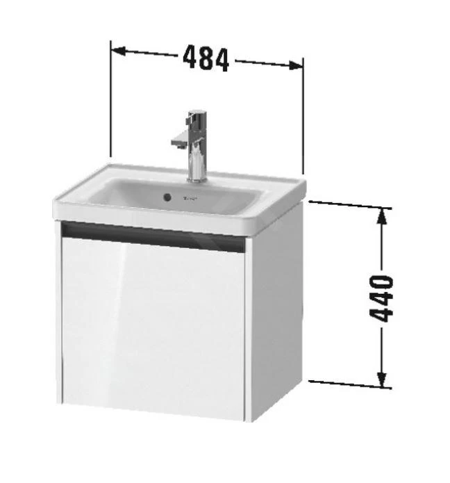 Duravit Ketho.2 - Wastafelkast 440x484x375 Mm, 1 Lade, Grafiet Mat K25080049490000 4 Duravit Ketho.2 - Wastafelkast 440x484x375 Mm, 1 Lade, Grafiet Mat K25080049490000 - Afbeelding 2