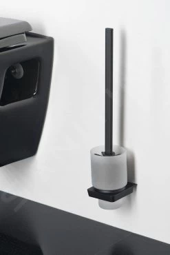 Sapho Zen - Toiletborstel Met Houder, Melkglas/zwart 166497 -Badkamer Paradijs 00acacf8808b7e4835e4654d