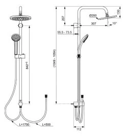 Ideal Standard Idealrain - Doucheset Met Schakelaar, Diameter 200 Mm, 3jets, Chroom A6281AA -Badkamer Paradijs 00b523d07c8b8320dd7d382c