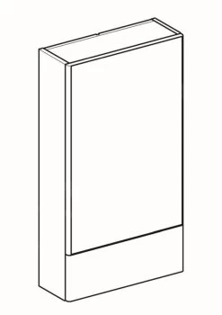 Geberit Selnova Square - Spiegelkast 850x470x176 Mm, 2 Deuren, Glanzend Wit 500.156.01.1 -Badkamer Paradijs 00ea10fd371ef999d3a5c20f