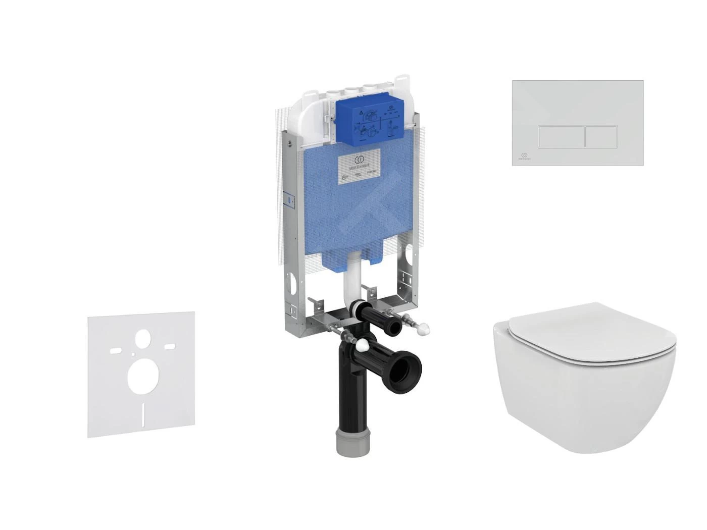 Ideal Standard ProSys - Toiletset- Inbouwreservoir, Closet, WC-zitting Tesi, Oleas M2 Bedieningsplaat, Rimless, Softclose, Chroom ProSys80M SP81 3 Ideal Standard ProSys - Toiletset- Inbouwreservoir, Closet, WC-zitting Tesi, Oleas M2 Bedieningsplaat, Rimless, Softclose, Chroom ProSys80M SP81