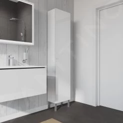 Duravit L-Cube - Hoge Badkamerkast 1760x400x243 Mm, Rechts, Glanzend Wit LC1170R2222 -Badkamer Paradijs 01085ce290b0de3cb79c0728