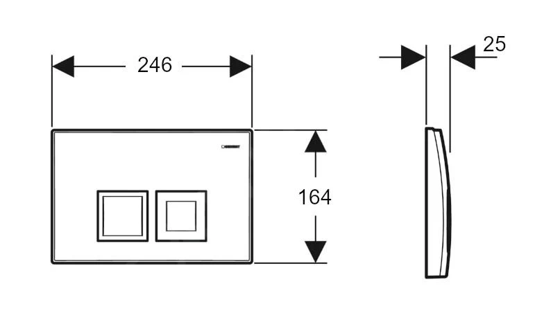 Geberit Delta35 - Bedieningsplaat, Glanzend Chroom 115.135.21.5 4 Geberit Delta35 - Bedieningsplaat, Glanzend Chroom 115.135.21.5 - Afbeelding 2