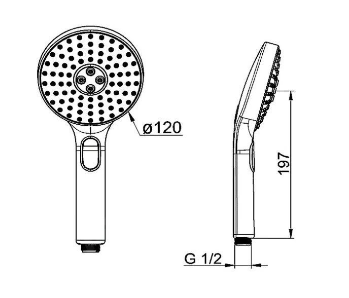 Hansa Activejet - Handdouche 120, 3 Straalsoorten, Licht Grijs/chroom 84330100 4 Hansa Activejet - Handdouche 120, 3 Straalsoorten, Licht Grijs/chroom 84330100 - Afbeelding 2