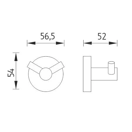 Kielle Aura - Dubbele Handdoekhaak, Chroom 40602010 4 Kielle Aura - Dubbele Handdoekhaak, Chroom 40602010 - Afbeelding 2