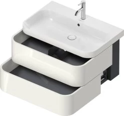 Duravit Happy D.2 Plus - Wastafelonderkast Met Wastafel 480x775x490 Mm, 2 Laden, Wit Hoogglans HP4637O2222 -Badkamer Paradijs 064b518ae55762d555457fc2