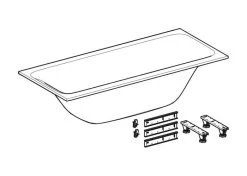 Geberit Tawa - Bad 1700x750x466 Mm, Wit 554.123.01.1 -Badkamer Paradijs 06b30b098a0d7c2593605672