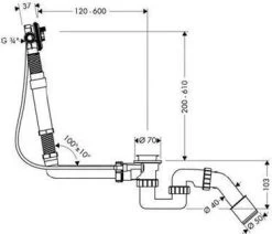Hansgrohe Exafill S - Afvoer- En Overloopset Voor Speciale Baden 58116180 -Badkamer Paradijs 0833aaa72ae0d716f7fb3da3