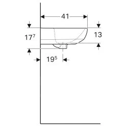 Geberit Selnova - Fontein 500x410 Mm, Met Overloop, Zonder Kraangat, Wit 500.294.01.1 -Badkamer Paradijs 0b7810ef7a760d1b757b9187