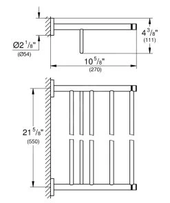 Grohe Essentials - Multi Handdoekrek, Gepolijst Nikkel 40800BE1 -Badkamer Paradijs 0c4954adde89491d028fc5d7