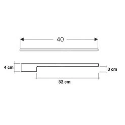 Geberit Toebehoren - Handdoekhouder, Lengte 400 Mm, Chroom 510040000 -Badkamer Paradijs 0d61299ead685d510f40f336