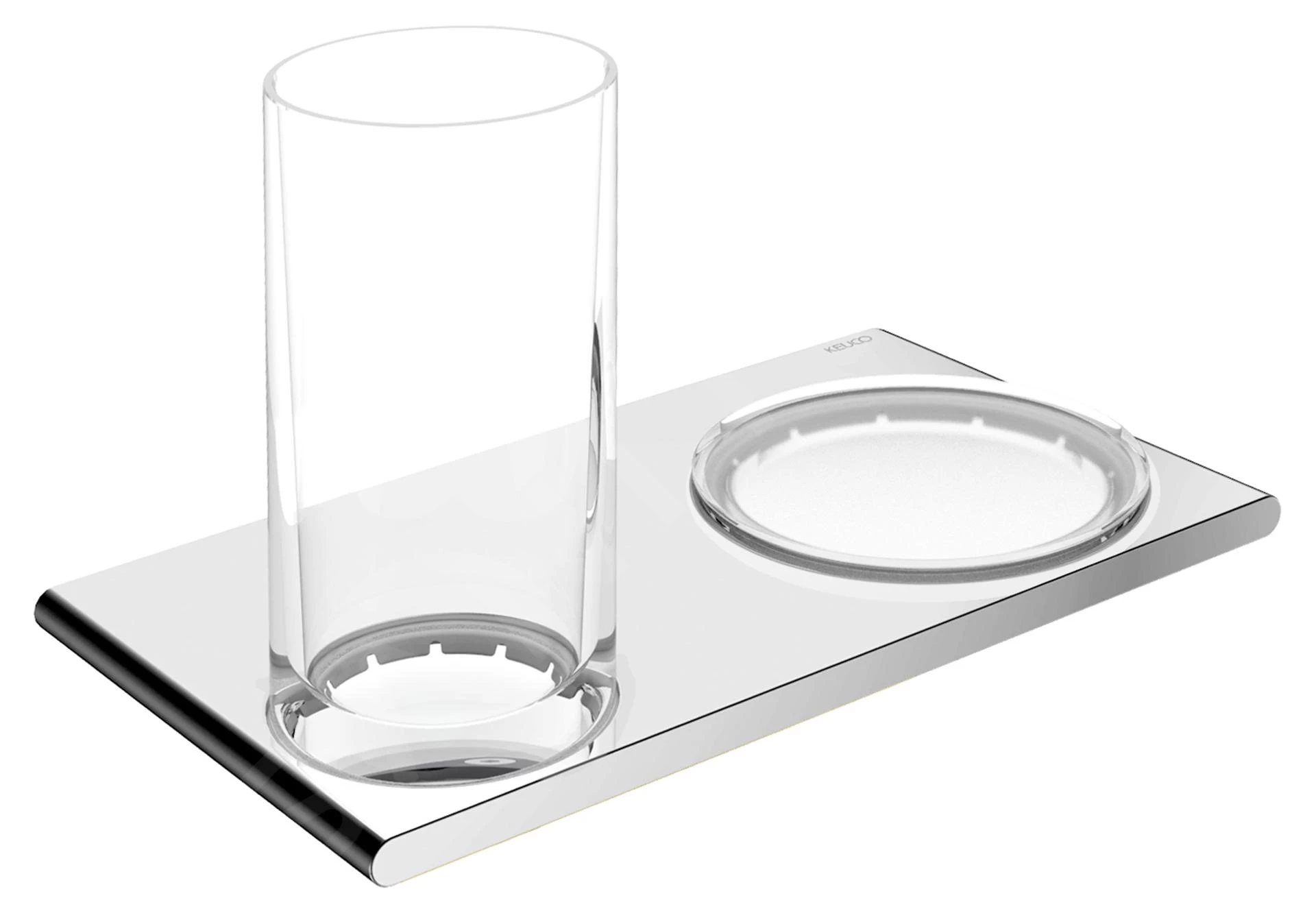 Keuco Edition 400 - Beker Met Zeepschaal Wandbevestiging, Glas/chroom 11556019000 3 Keuco Edition 400 - Beker Met Zeepschaal Wandbevestiging, Glas/chroom 11556019000