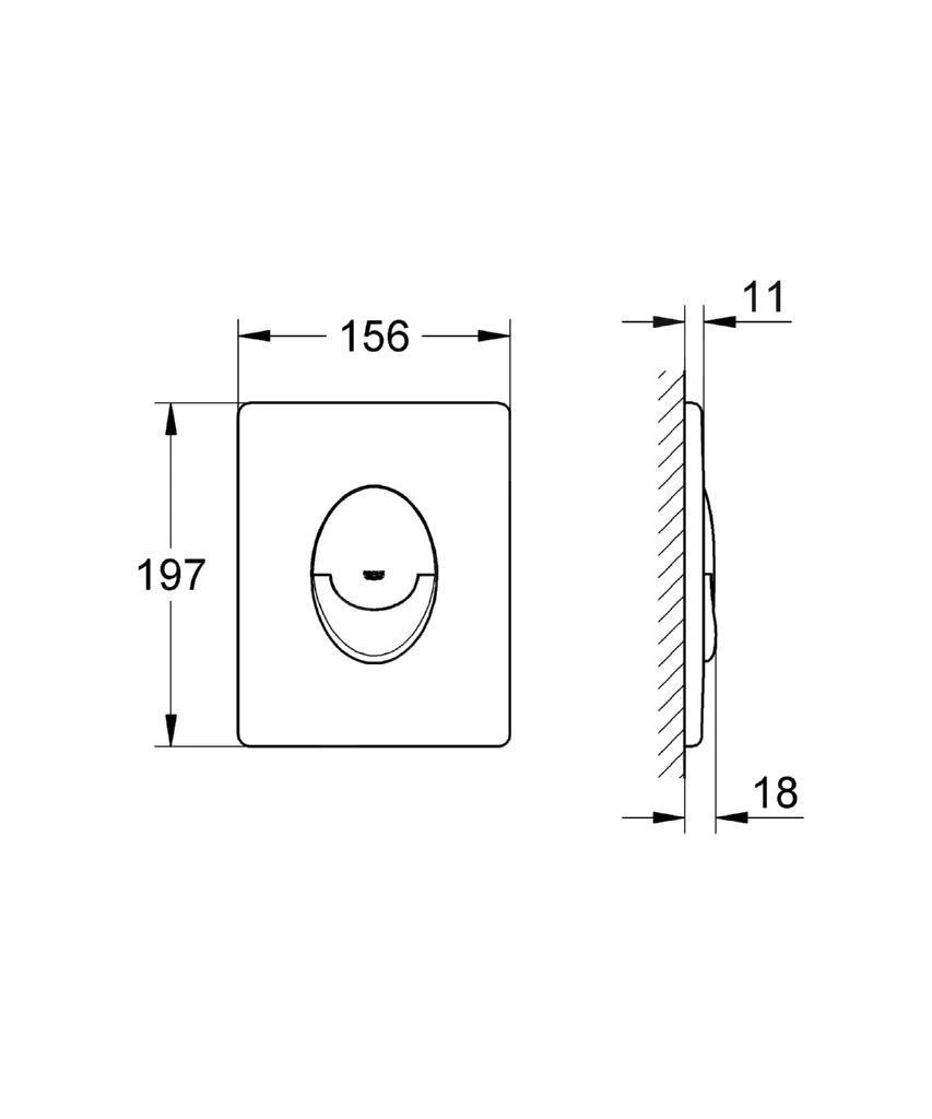 Grohe Skate Air - Bedieningsplaat, Alpine Wit 38505SH0 4 Grohe Skate Air - Bedieningsplaat, Alpine Wit 38505SH0 - Afbeelding 2