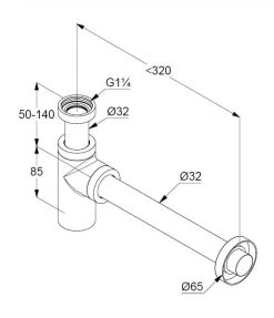 Kludi Sifons - Designsifon, Mat Zwart 1002039-00 -Badkamer Paradijs 1244c64f354bc5c0d950e87c