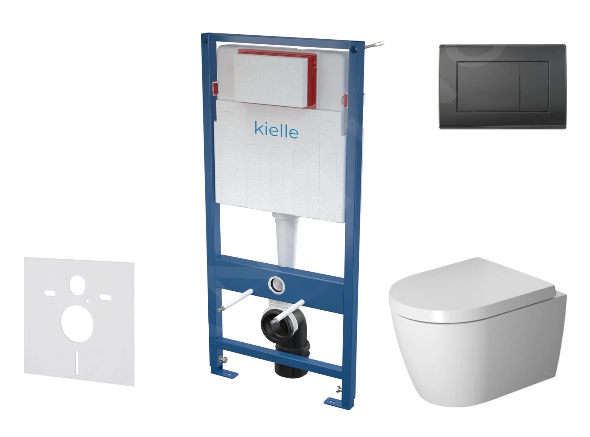 Kielle Genesis - Voorwand Montageset, ME By Starck Toilet En Softclose Toiletbril, Gemini III Bedieningspaneel, Mat Zwart SANI11AP5100 3 Kielle Genesis - Voorwand Montageset, ME By Starck Toilet En Softclose Toiletbril, Gemini III Bedieningspaneel, Mat Zwart SANI11AP5100