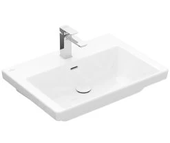 Villeroy & Boch Subway 3.0 - Wastafel 650x470 Mm, Met Overloop, Met Kraangat, CeramicPlus, Stone White 4A7065RW