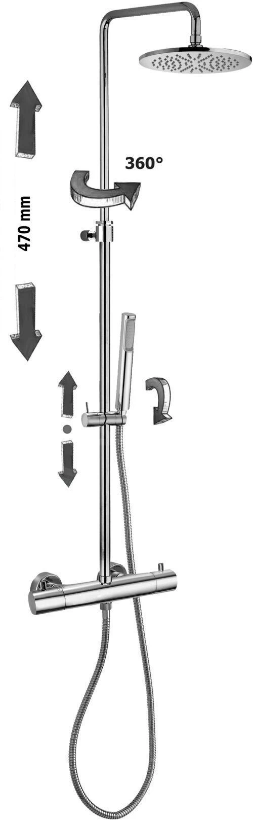 Paffoni Douchesets - Doucheset Mini Birillo 225 Met Thermostaatkraan, Mat Zwart ZCOL638LIQNO 5 Paffoni Douchesets - Doucheset Mini Birillo 225 Met Thermostaatkraan, Mat Zwart ZCOL638LIQNO - Afbeelding 3
