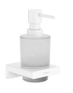 Hansgrohe AddStoris - Zeepdispenser Met Houder, Mat Glas/wit Mat 41745700