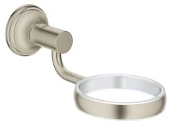 Grohe Essentials Authentic - Glas-/zeepschaalhouder, Geborsteld Nikkel 40652EN1