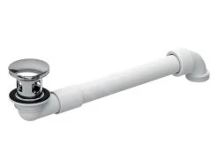 Geberit Toebehoren - Ruimte Besparende Wastafel Sifon Met Overloop, ClickClack, Chroom 152.071.21.1