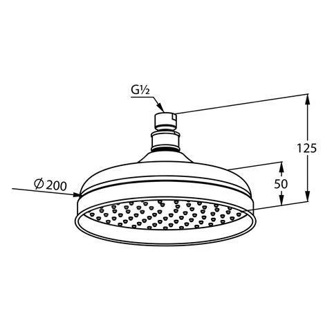 Kludi Adlon - Hoofddouche, 200 Mm, Goud 2751045 4 Kludi Adlon - Hoofddouche, 200 Mm, Goud 2751045 - Afbeelding 2
