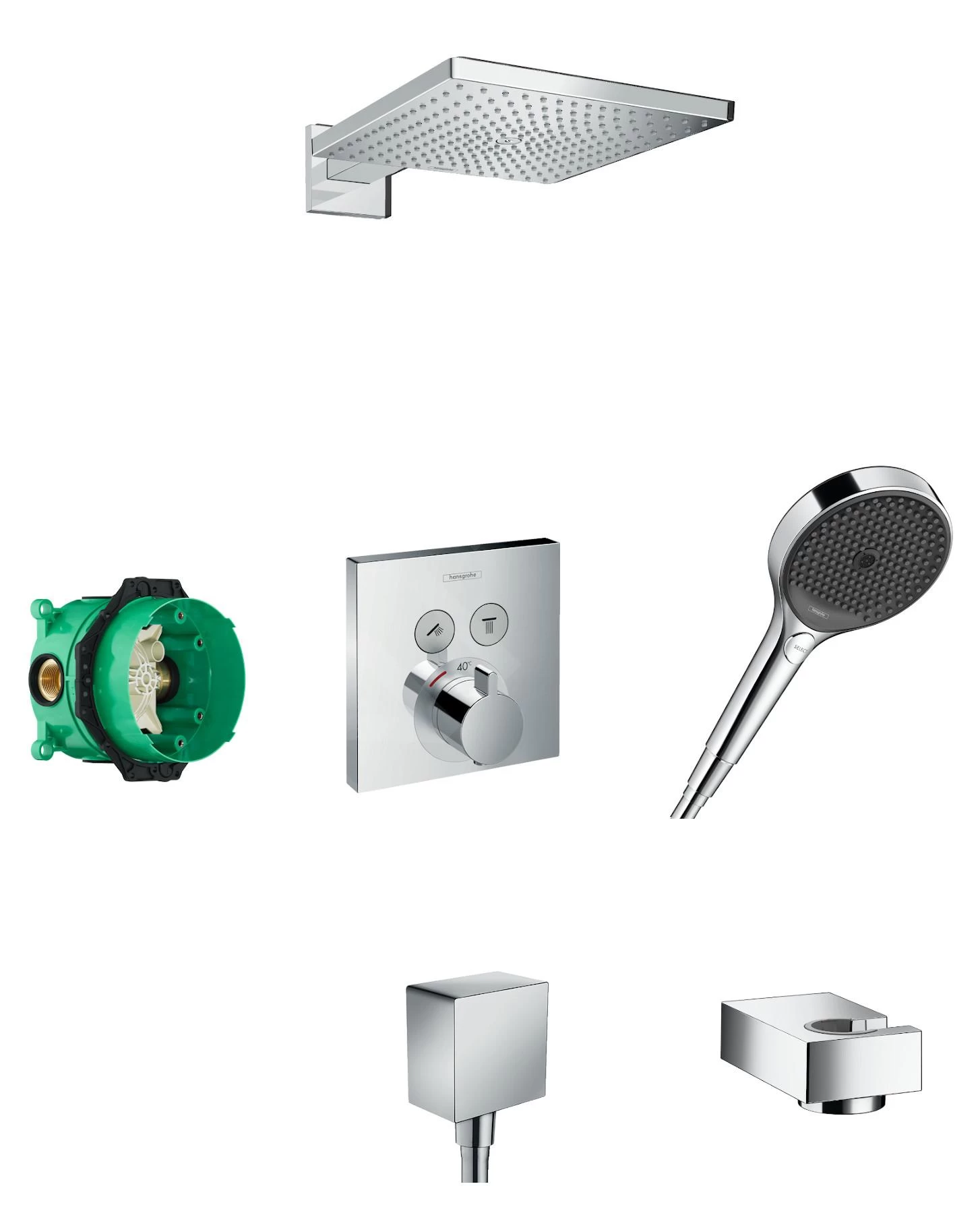 Hansgrohe Raindance E - Doucheset 300 Met Inbouwthermostaat, Chroom 27918000 3 Hansgrohe Raindance E - Doucheset 300 Met Inbouwthermostaat, Chroom 27918000