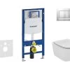 Geberit Duofix - Inbouwreservoir Voor Hangend Toilet Met SIGMA30 Bedieningsknop, Mat Chroom/chroom + Ideal Standard Tesi - Hangend Toilet En Wc-bril, Aquablade, SoftClose 111.300.00.5 NU7 -Badkamer Paradijs 1a74f3fb4a9767ec4707d732