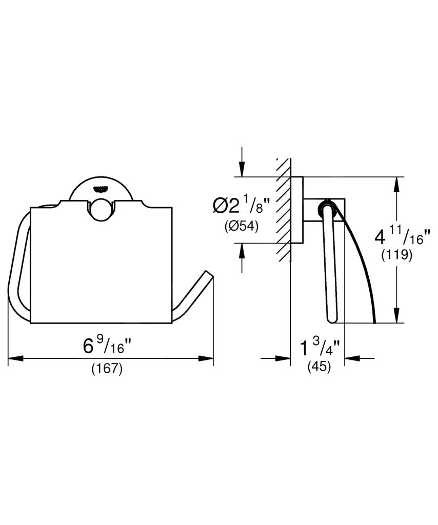 Grohe Essentials - Toiletrolhouder, Geborsteld Cool Sunrise 40367GN1 4 Grohe Essentials - Toiletrolhouder, Geborsteld Cool Sunrise 40367GN1 - Afbeelding 2