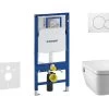 Geberit Duofix - Set Voorwandinstallatie, Toilet En Zittingen Tece One, Bedieningspaneel Sigma01, Rimless, SoftClose, Alpine Wit 111.300.00.5 NT1