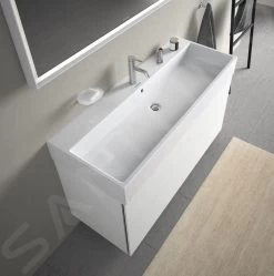 Duravit Vero Air - Wastafel 1200x470 Mm, Met Overloop, Met Kraangat, WonderGliss, Wit 23501200001 -Badkamer Paradijs 1d4a0e2f00b5b4bcbe8b5ee3