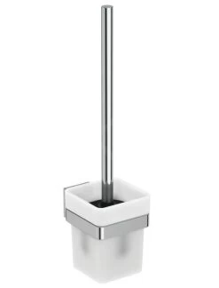 Ideal Standard IOM Square - Closetborstelgarnituur, Mat Glas/chroom E2194AA
