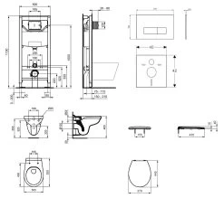 Ideal Standard ProSys - Toiletset - Inbouwreservoir, Closet Alpha Met WC-zitting, Oleas M2 Bedieningsplaat, Mat Chroom ProSys120M SP32 -Badkamer Paradijs 21ef93a7ce540a774b00914f