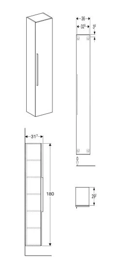Geberit ICon - Hoge Badkamerkast 1800x360 Mm, Mat Wit 841000000 6 Geberit ICon - Hoge Badkamerkast 1800x360 Mm, Mat Wit 841000000 -Badkamer Paradijs 2292cba28dde8d7b98030f68