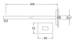 Steinberg 120 - Douchearm, 400 Mm, Chroom 120 7910 -Badkamer Paradijs 22d828adaa923d5e13d24129