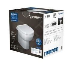 Duravit DuraStyle Basic - Staand Toilet Met SoftClose Wc Bril, Afval Aan De Achterkant, Rimless, Alpine Wit 41840900A1 -Badkamer Paradijs 24c7f7556bed0e4e94819cf1