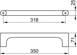Keuco Edition 400 - Handgreep, Lengte 350 Mm, Geborsteld Zwart Chroom 11507130000 -Badkamer Paradijs 265a7078665c91a080bea351