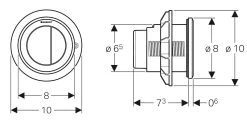 Geberit Spoelsystemen - Afstandsbediening Bedieningsplaat Type 10, Pneumatisch, Voor 2-toets Spoeling, Glanzend Chroom 116.057.KN.1 -Badkamer Paradijs 2a2f65dc395b2d2bb6582437