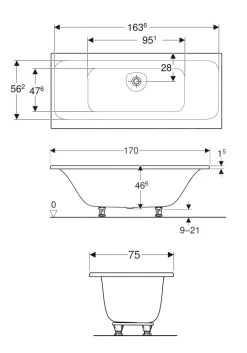 Geberit Tawa - Bad 1700x750x466 Mm, Wit 554.123.01.1 -Badkamer Paradijs 2bfccce8fbe3b4638187db51