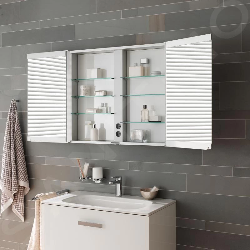 Keuco Royal Match - Spiegelkast Met LED-verlichting, 800x700x160 Mm, Zilver Geanodiseerd 12802171311 8 Keuco Royal Match - Spiegelkast Met LED-verlichting, 800x700x160 Mm, Zilver Geanodiseerd 12802171311 - Afbeelding 6