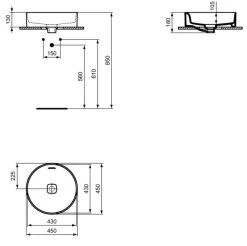 Ideal Standard Strada II - Wastafel Met Overloop, Diameter 450 Mm, Met Ideal Plus, Wit T2961MA -Badkamer Paradijs 32e0de27c1b7e7c1b8a07c89