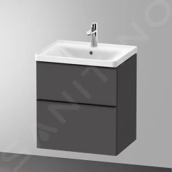 Duravit D-Neo - Wastafelonderkast 625x584x452 Mm, 2 Laden, Grafiet Mat DE4359049490000 -Badkamer Paradijs 33ba30707af1b5945aa523d2