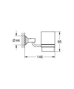 Grohe Essentials Authentic - Glas-/zeepschaalhouder, Geborsteld Nikkel 40652EN1 -Badkamer Paradijs 343cbbc61501efe809167b00