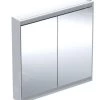 Geberit ONE - Spiegelkast Met LED-verlichting, 900x900x150 Mm, 2 Deuren, Wit 505.813.00.2