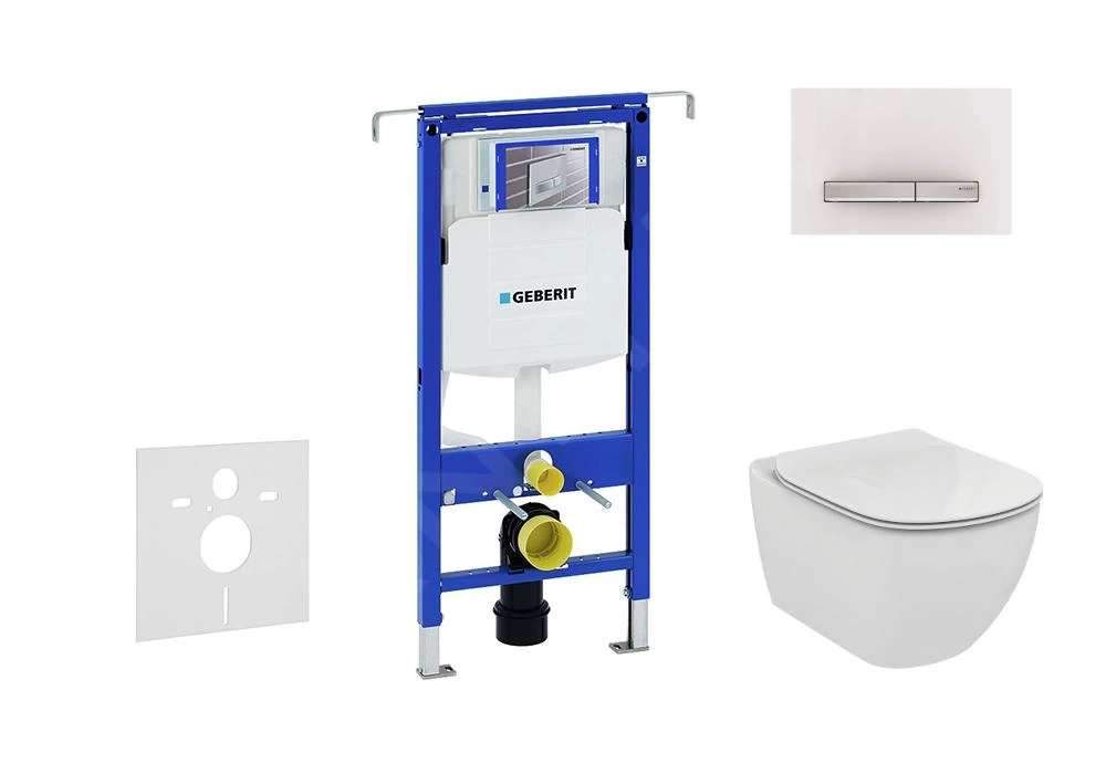 Geberit Duofix - Inbouwreservoir Voor Hangend Toilet Met SIGMA50 Bedieningsknop, Alpine Wit + Ideal Standard Tesi - Hangend Toilet En Wc-bril 111.355.00.5 NF8 3 Geberit Duofix - Inbouwreservoir Voor Hangend Toilet Met SIGMA50 Bedieningsknop, Alpine Wit + Ideal Standard Tesi - Hangend Toilet En Wc-bril 111.355.00.5 NF8
