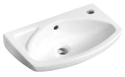 Aqualine Small - Fontein 450x280 Mm, Met Overloop, Kraangat, Wit 91451