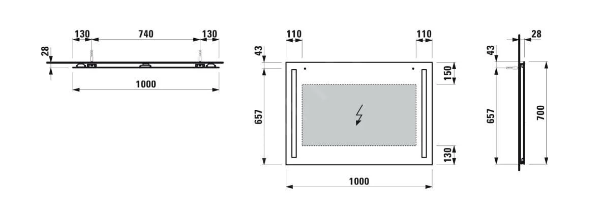 Laufen Lani - Spiegel Met LED-verlichting, 100x70 Cm H4038551121441 4 Laufen Lani - Spiegel Met LED-verlichting, 100x70 Cm H4038551121441 - Afbeelding 2