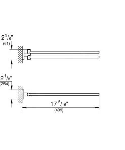 Grohe Essentials - Handdoekhouder, Gepolijst Nikkel 40371BE1 -Badkamer Paradijs 3bab76a928bbfcad357fb6c1