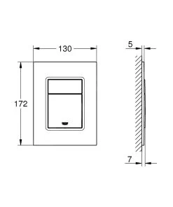 Grohe Skate Cosmopolitan S - Bedieningsplaat, Geborsteld Nikkel 37535EN0 -Badkamer Paradijs 3da8bf2404bcf15939bcaf8b